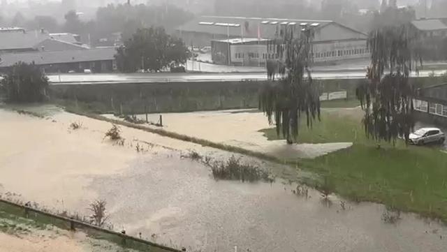 Ry i Midtjylland er et af de steder, der tirsdag har været ramt af voldsomme regnmængder.